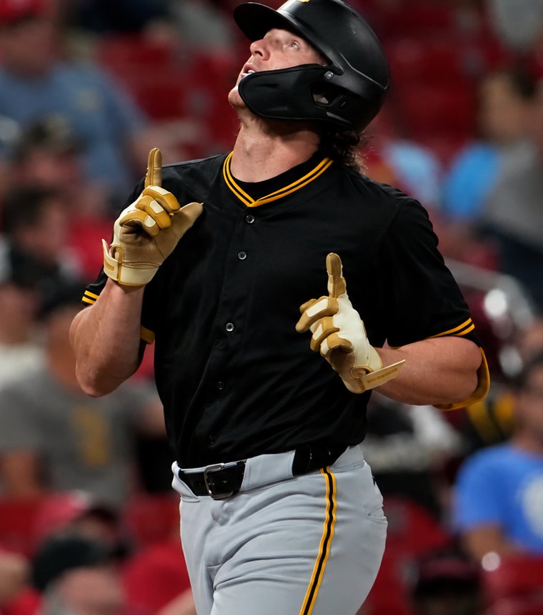 Billy Cook celebrating after a hit